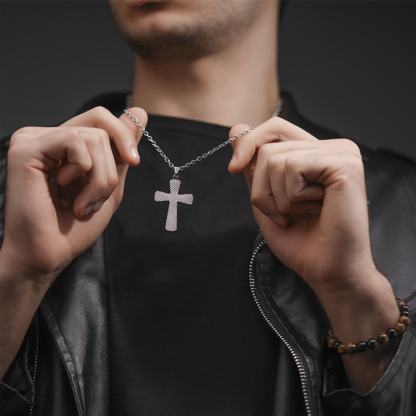 FIO POLICE 'CROSS CORD' PRATEADO 'PEAGN0037801'