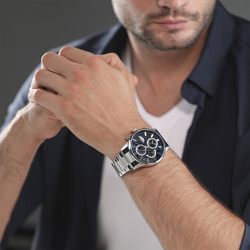 RELÓGIO POLICE 'TAURIKO' PRATEADO 'PEWJK2229405'