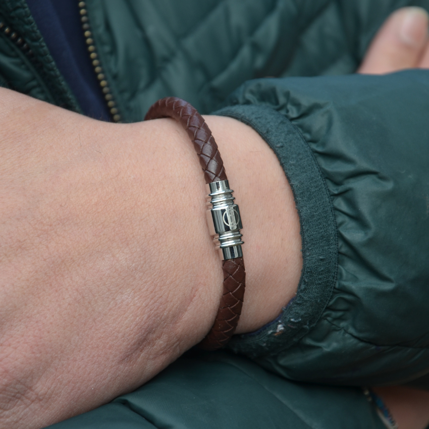 PULSEIRA POLICE STYLE 'PJ25890BLC02-S' CASTANHA