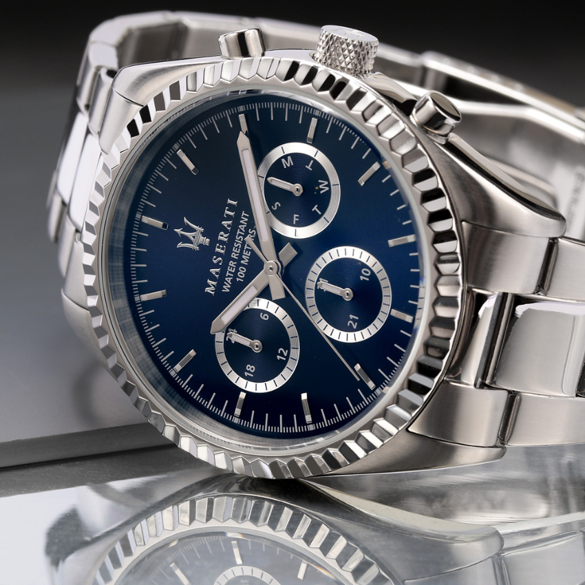 RELÓGIO MASERATI 'COMPETIZIONE' PRATEADO 'R8853100022'