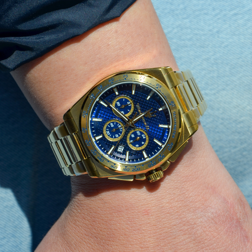 RELÓGIO MASERATI 'VELOCITÀ' DOURADO 'R8873652002'