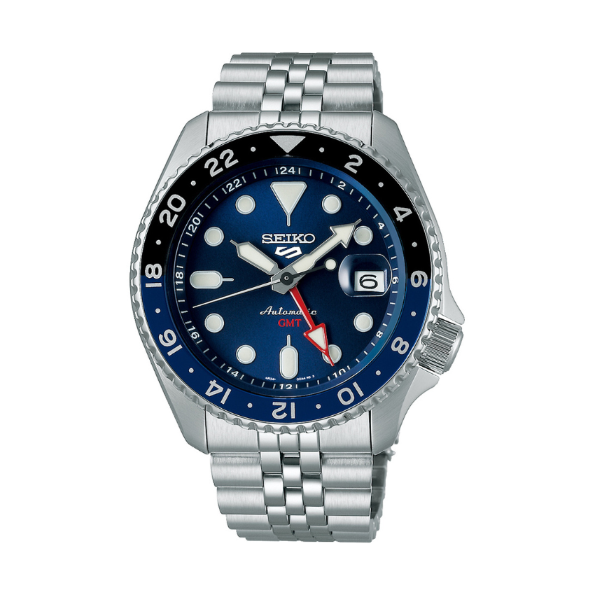 RELÓGIO SEIKO 5 SPORTS 'SPORTS' SKX GMT PRATEADO 'SSK003K1'