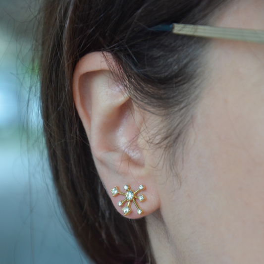 BRINCOS GUESS 'GALAXY' AÇO DOURADO 'JUBE05566JWYGT-U'