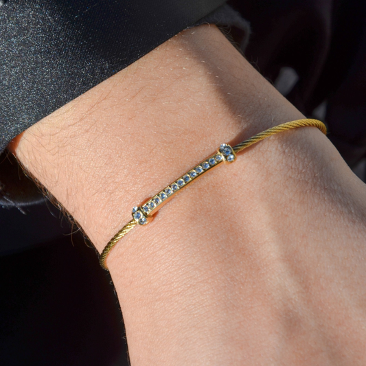 PULSEIRA GUESS 'KALYBE' AÇO DOURADO 'JUBB05396JWYGS'