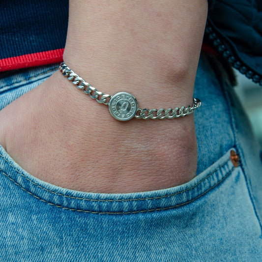 PULSEIRA POLICE 'PONTEVEDRA II' PRATEADO 'PEAGB0009601'
