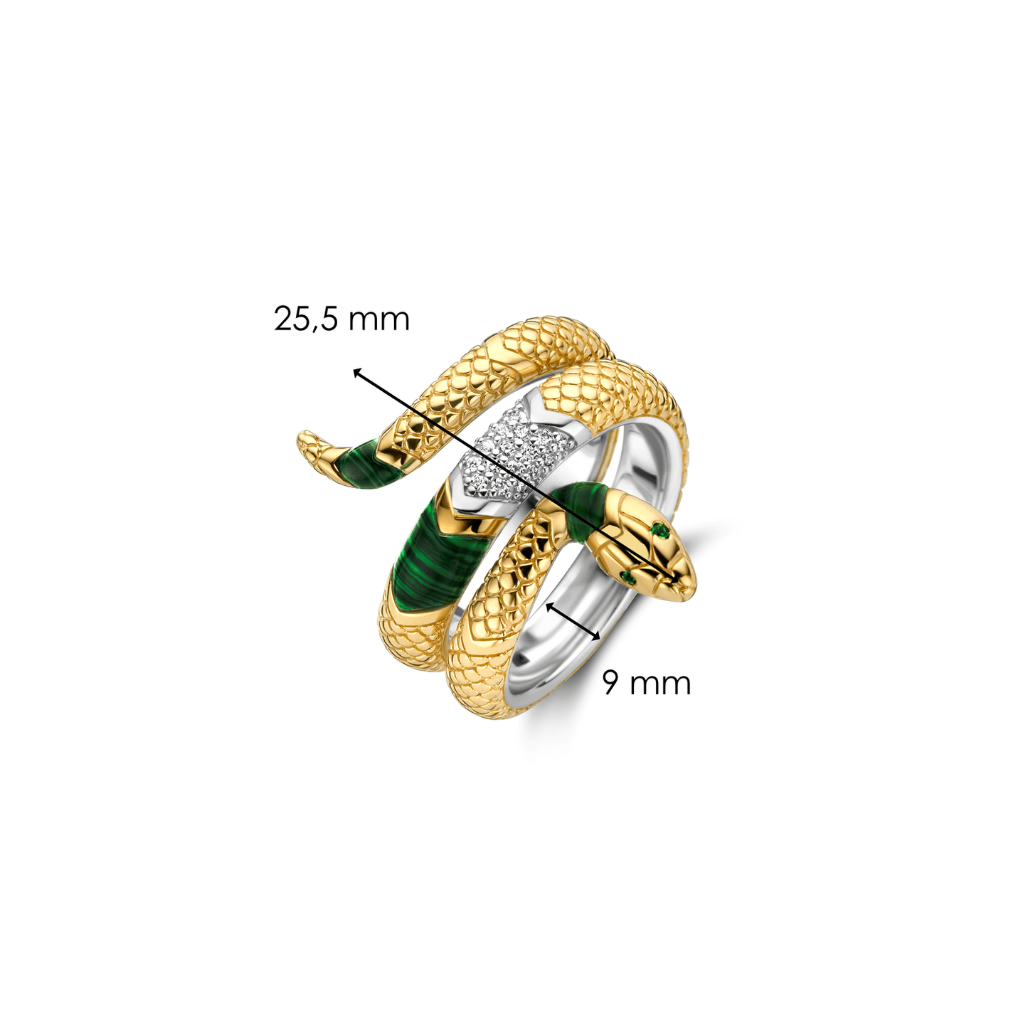 ANEL TI SENTO PRATA 925 DOURADO T.22 '12203EM/62'