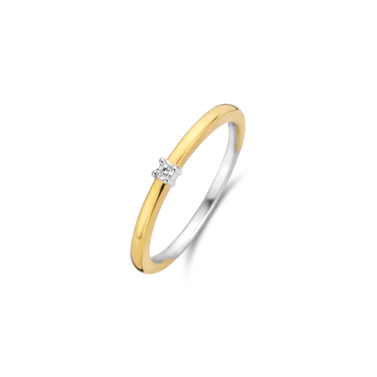 ANEL TI SENTO PRATA 925 DOURADO T.14 '12210ZY/54'