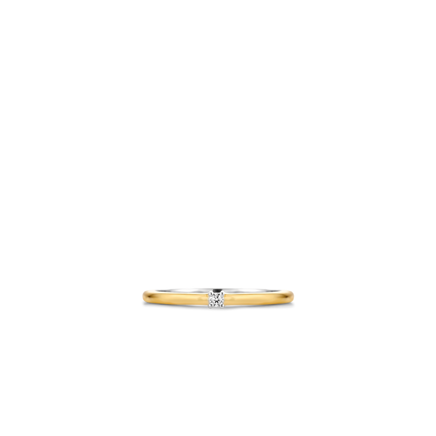 ANEL TI SENTO PRATA 925 DOURADO T.14 '12210ZY/54'