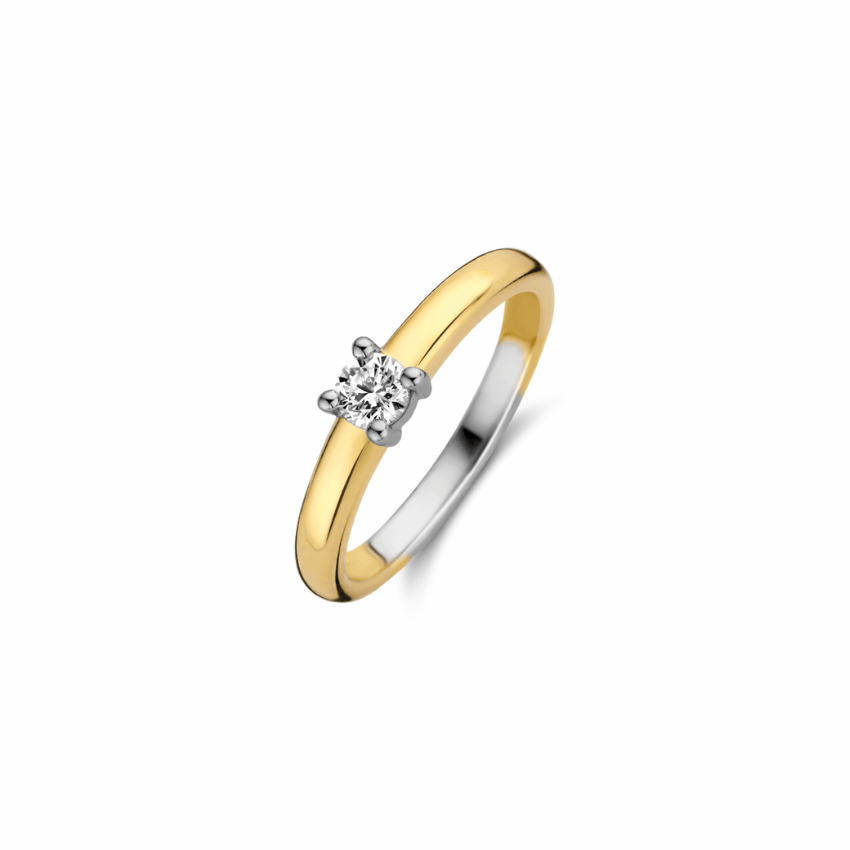 ANEL TI SENTO PRATA 925 DOURADO T.16 '12212ZY/56'