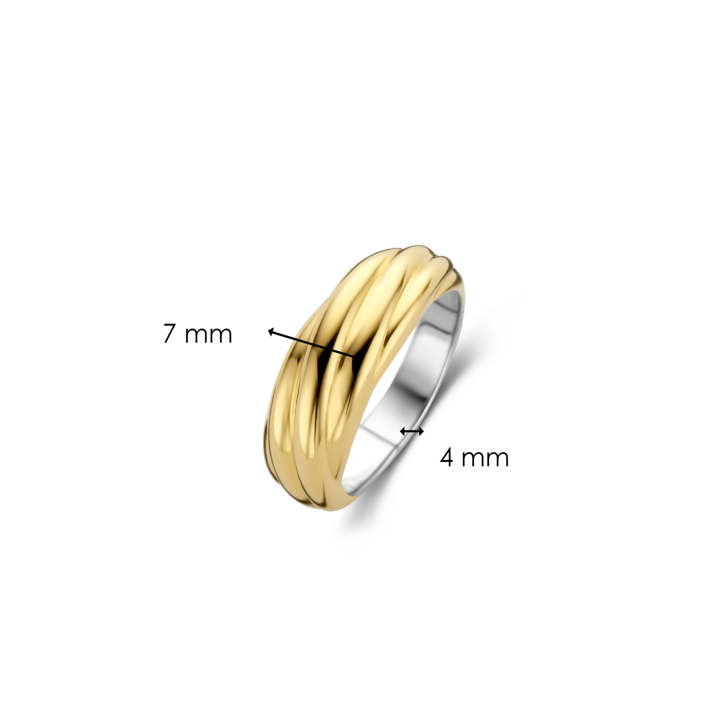 ANEL TI SENTO PRATA 925 DOURADO T.16 '12239SY/56'
