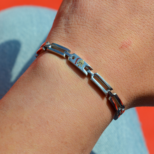 PULSEIRA MASERATI 'ICONIC' AÇO 'JM424AVD74'