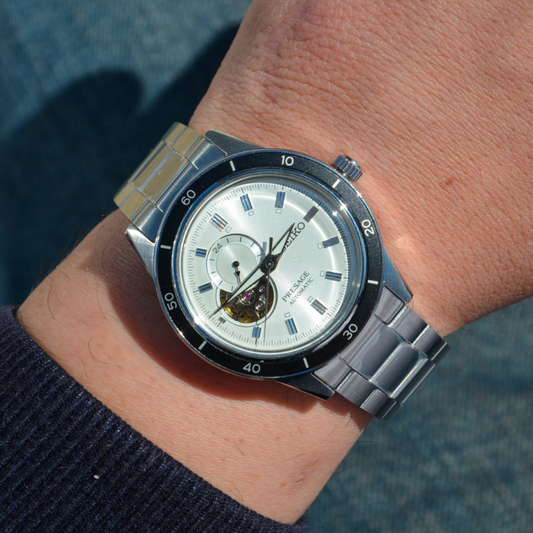 RELÓGIO SEIKO PRESAGE STYLE 60'S PRATEADO AUTOMÁTICO 'SSA423J1'