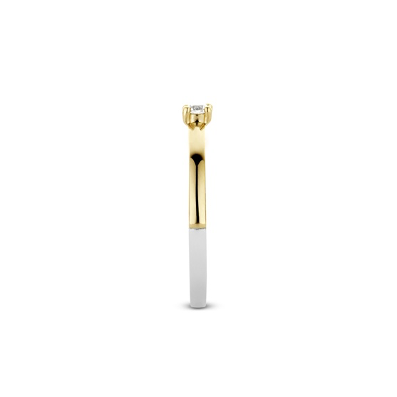 ANEL TI SENTO PRATA 925 DOURADO T.14 '1871ZY/54'