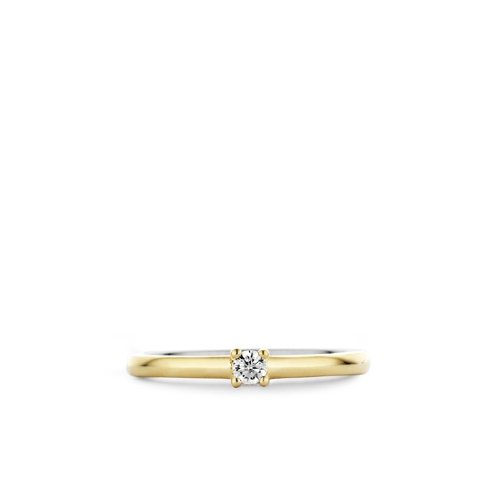 ANEL TI SENTO PRATA 925 DOURADO T.14 '1871ZY/54'