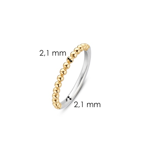 ANEL TI SENTO PRATA 925 DOURADO T.16 '1937SY/56'