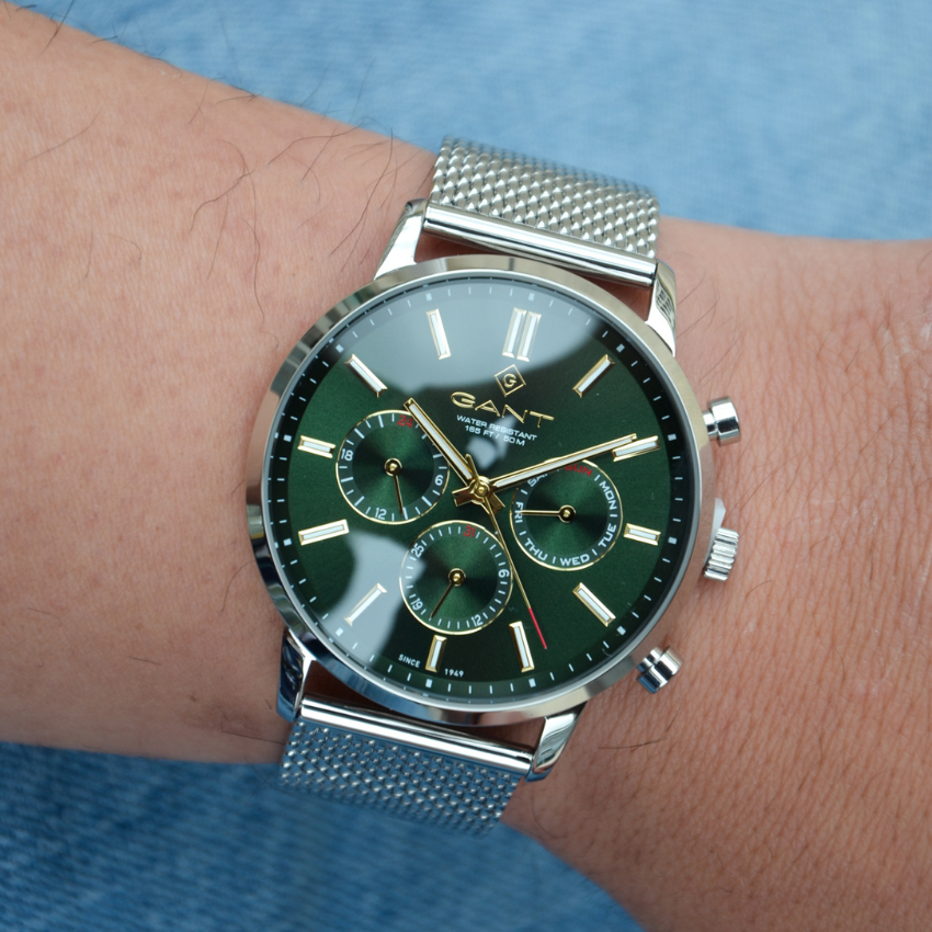 RELÓGIO GANT 'EAST HILL DAY-DATE' PRATEADO 'G191010'
