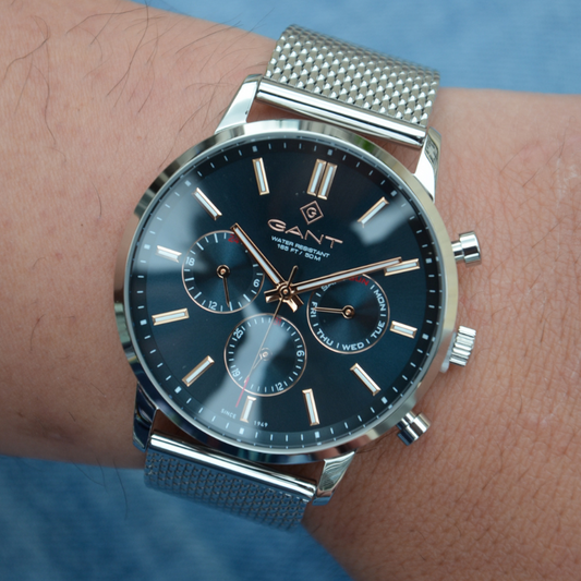 RELÓGIO GANT 'EAST HILL DAY-DATE' PRATEADO 'G191009'