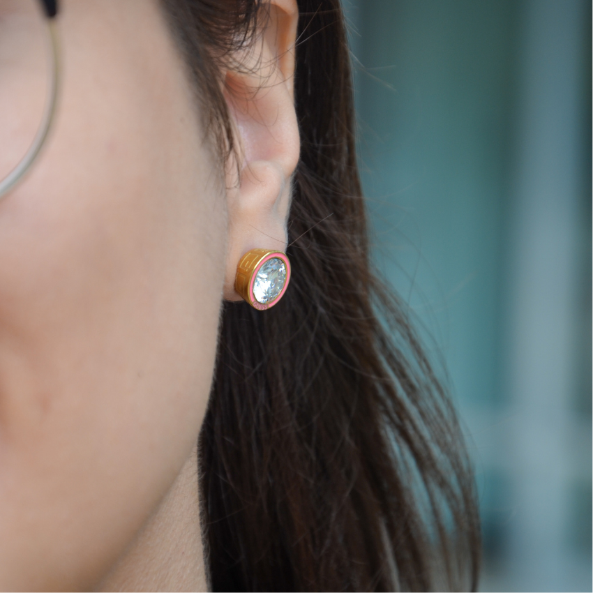 BRINCOS GUESS DAKTARI AÇO DOURADO 'JUBE01361JWYGNPT-U'