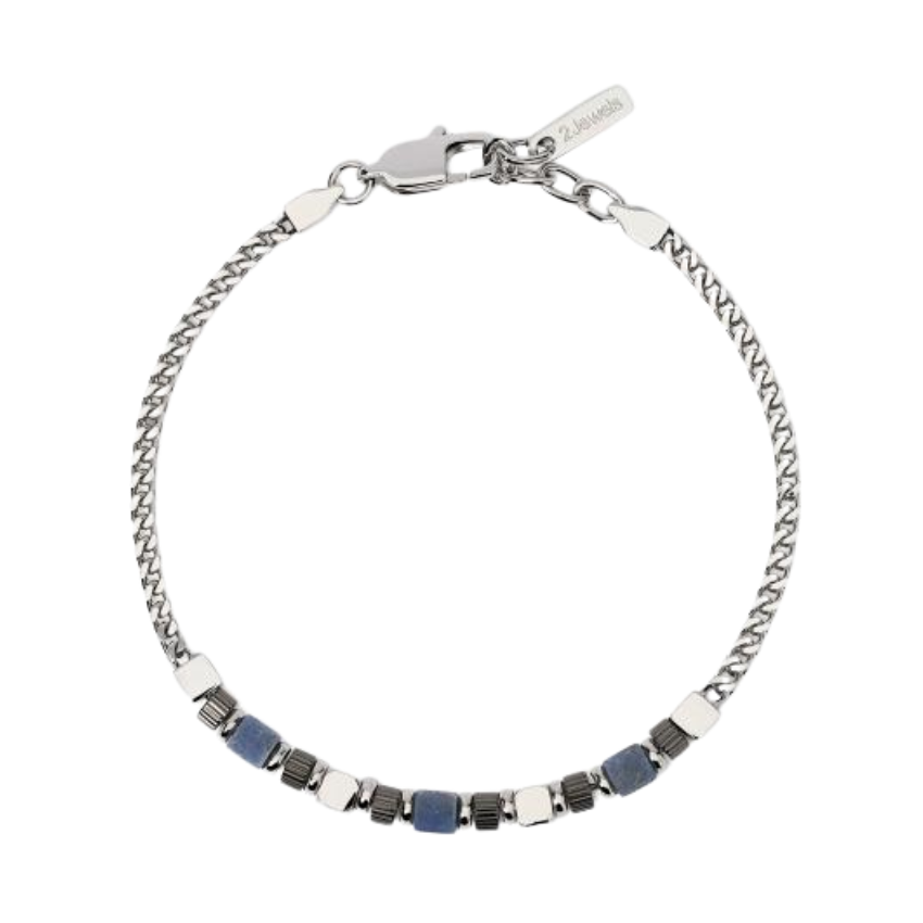 PULSEIRA 2JEWELS 'MAORI' AÇO PRATEADO E PEDRAS '232616'