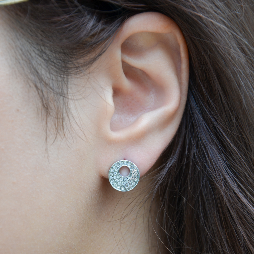 BRINCOS GUESS 'BLOOMING SUMMER' AÇO PRATEADO 'JUBE05225JWRHT-U'