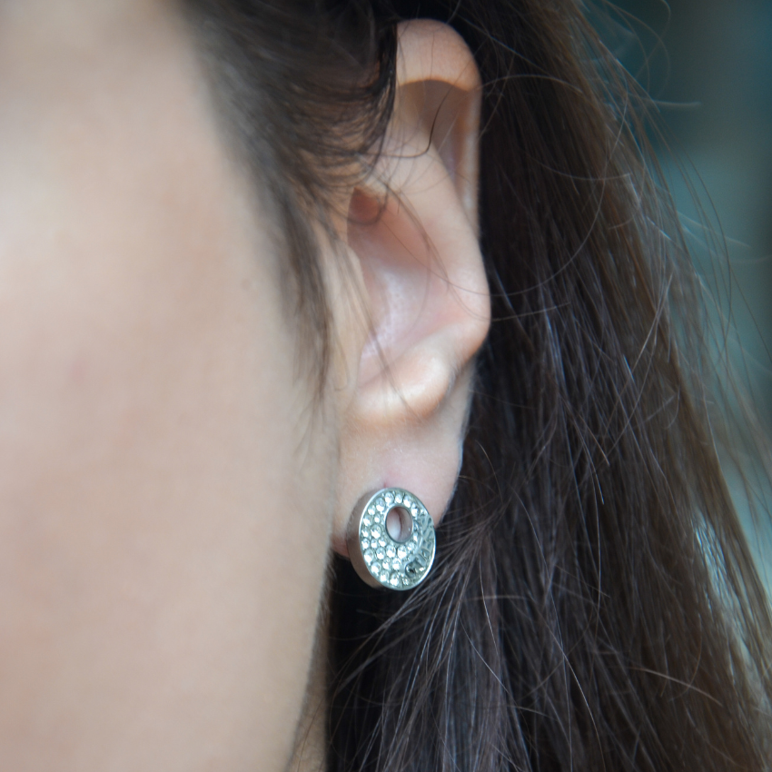 BRINCOS GUESS 'BLOOMING SUMMER' AÇO PRATEADO 'JUBE05225JWRHT-U'