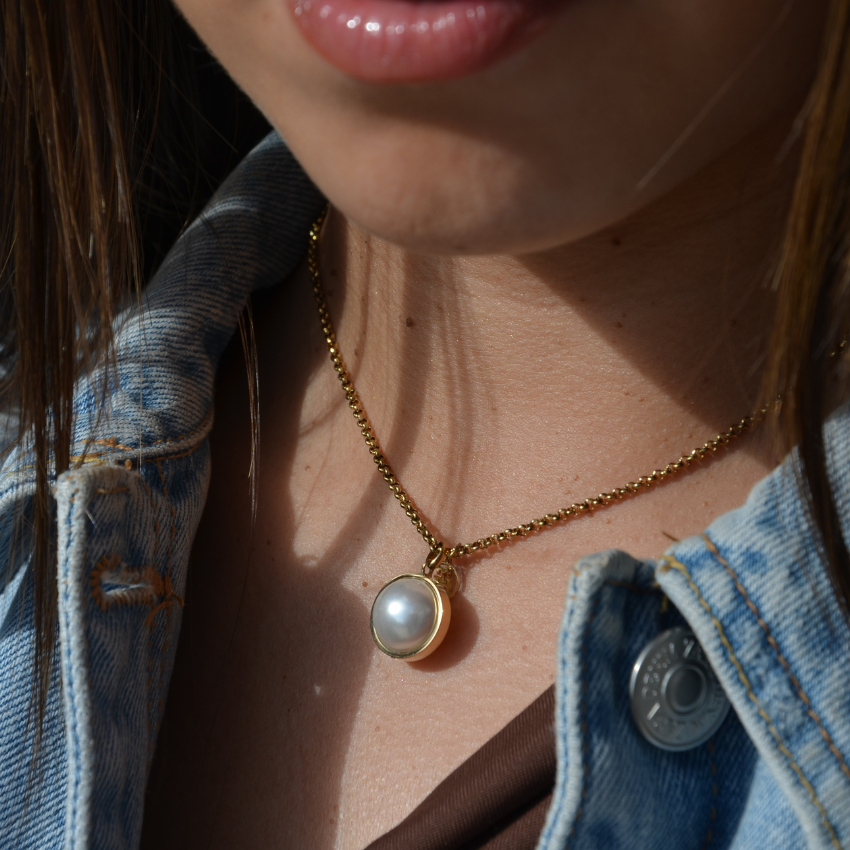 FIO TOMMY HILFIGER ORB PEARL AÇO DOURADO '2780762'