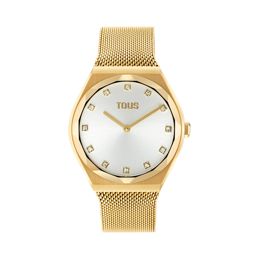 RELÓGIO TOUS 'KARAT ROUND MESH' DOURADO '3000139800'