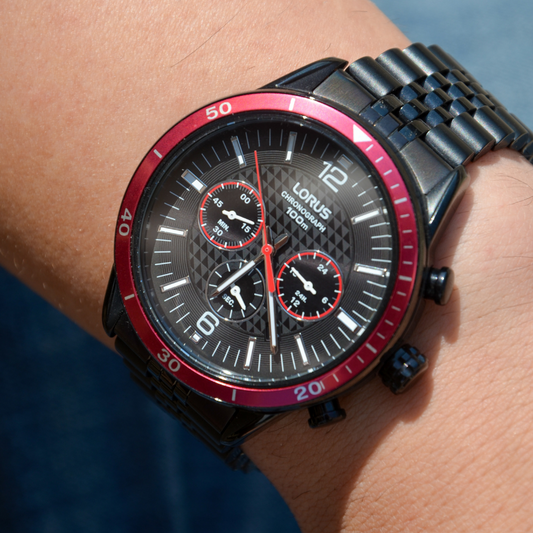 RELÓGIO LORUS SPORTS MAN PRETO 'RT331JX9'