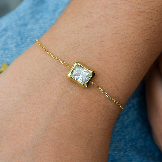 PULSEIRA GUESS 'BAMBOO' AÇO DOURADO 'JUBB05171JWYGS'