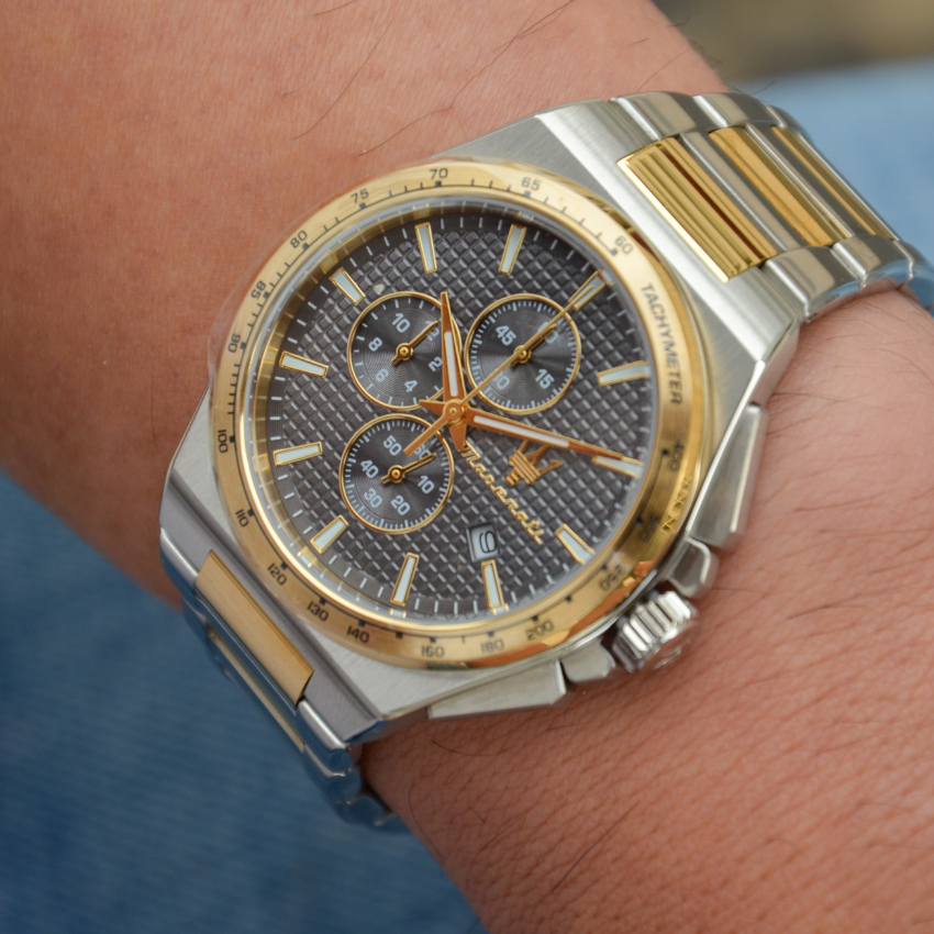 RELÓGIO MASERATI 'VELOCITÀ' SLIM BICOLOR 'R8873653002'