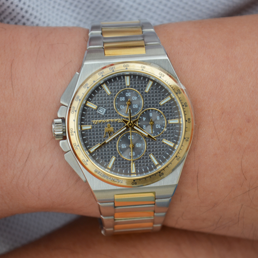 RELÓGIO MASERATI 'VELOCITÀ' SLIM BICOLOR 'R8873653002'