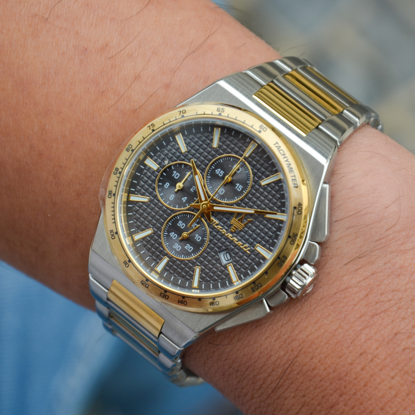 RELÓGIO MASERATI 'VELOCITÀ' SLIM BICOLOR 'R8873653002'