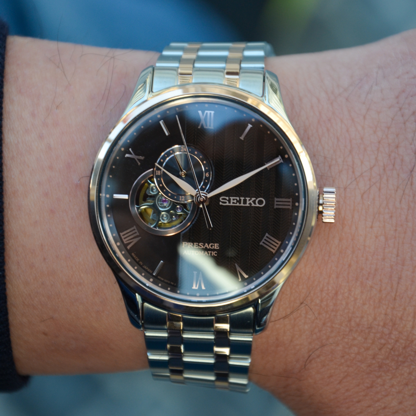 RELÓGIO SEIKO 'PRESAGE JAPANESE GARDEN' BICOLOR 'SSA466J1'