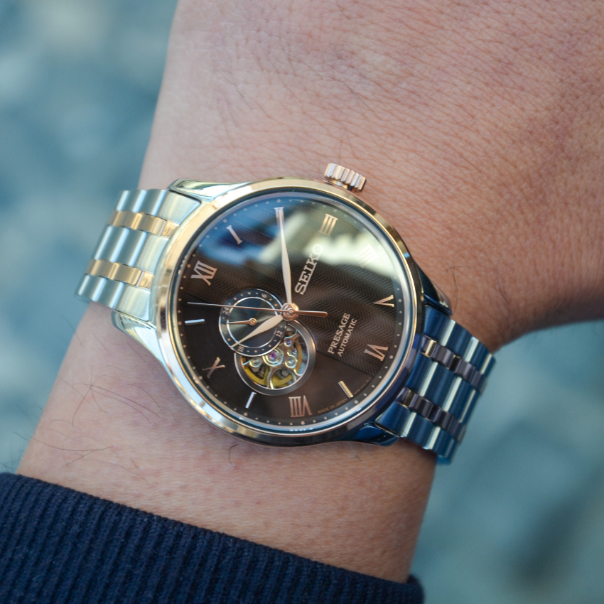 RELÓGIO SEIKO 'PRESAGE JAPANESE GARDEN' BICOLOR 'SSA466J1'