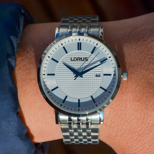 RELÓGIO LORUS 'MAN DRESS' PRATEADO 'RH957RX9'