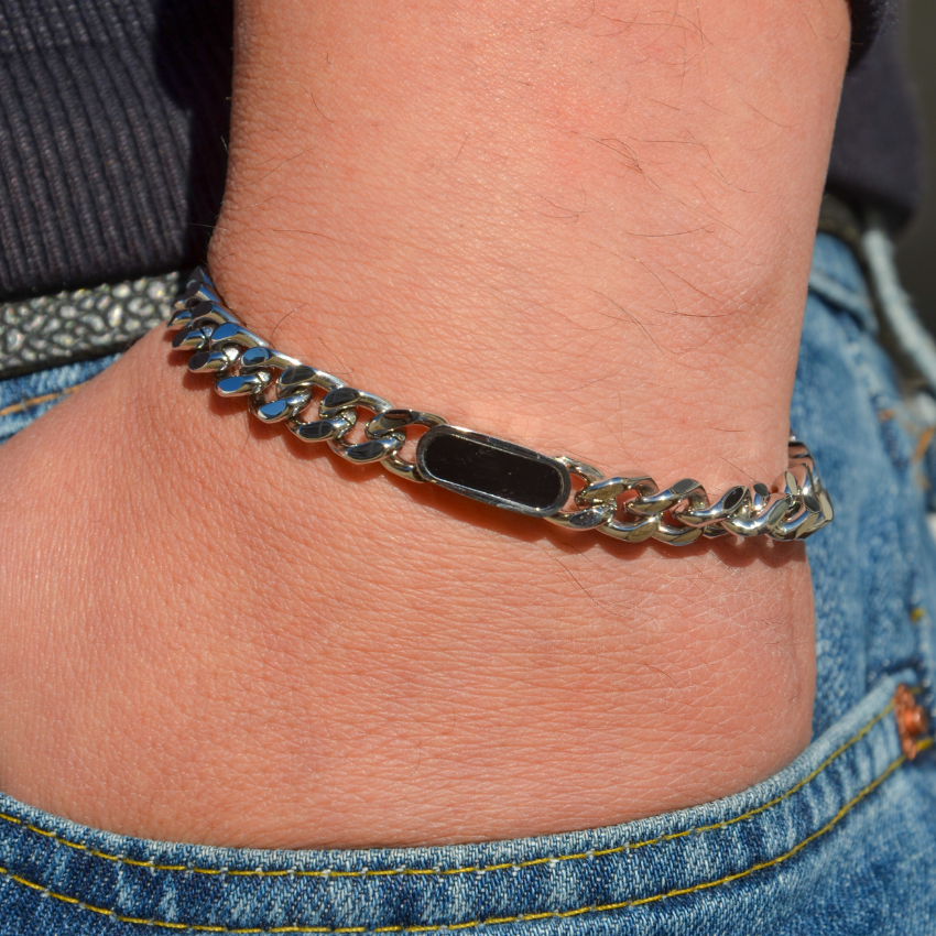 PULSEIRA POLICE 'VIGOR' PRATEADO 'PEAGB0079901'