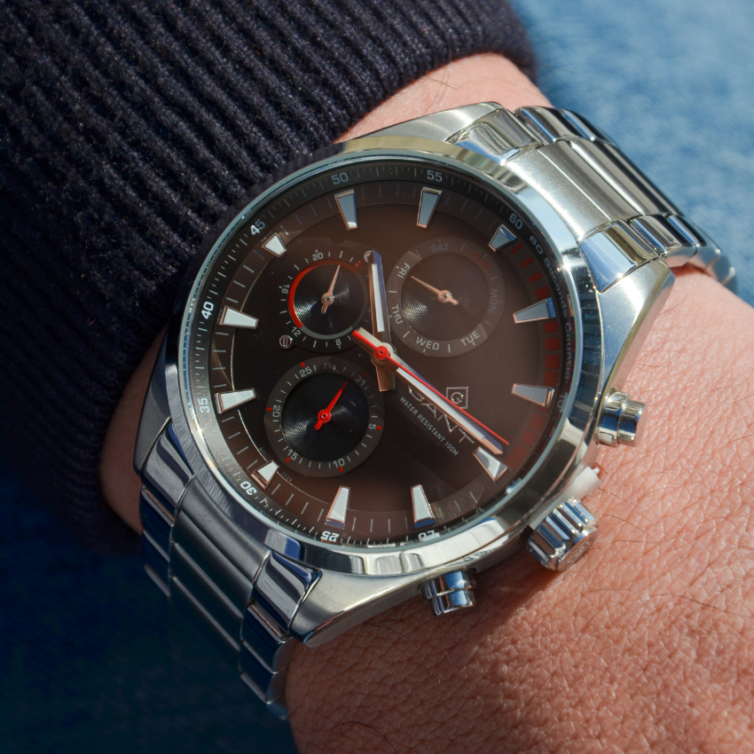 RELÓGIO GANT 'ATLANTIC CITY' PRATEADO 'G185006'