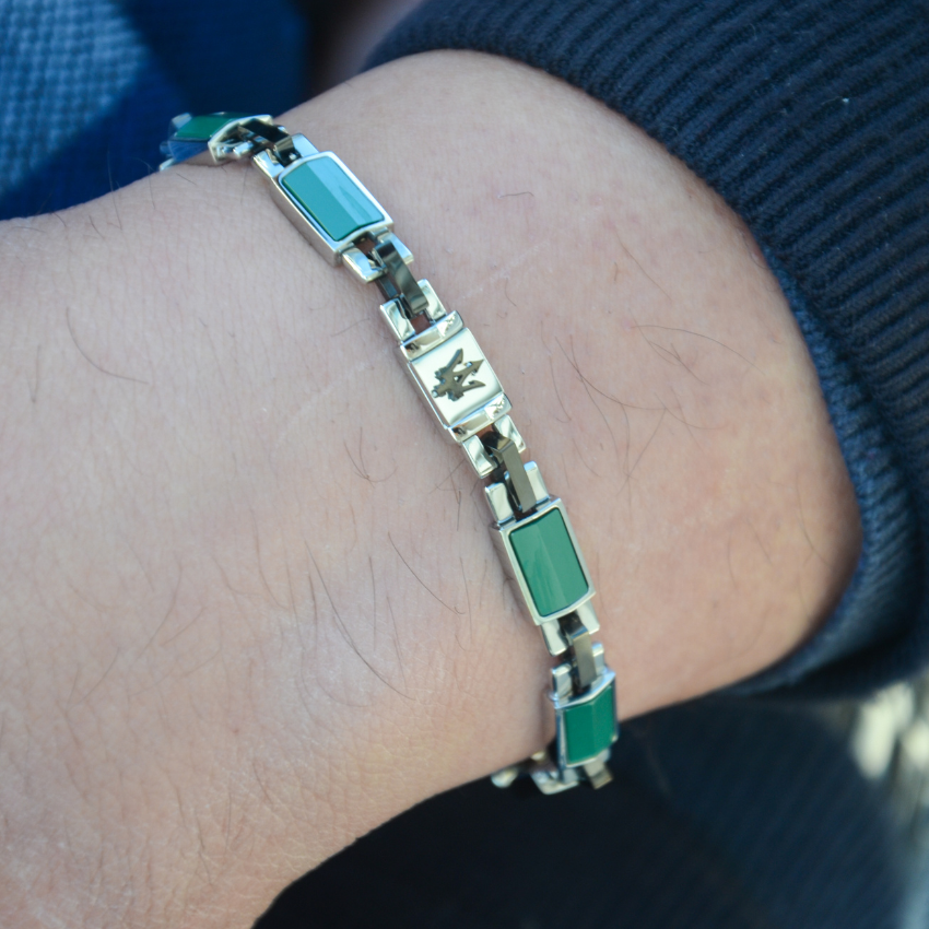 PULSEIRA MASERATI 'CERAMIC' AÇO E CERÂMICA 'JM425ATZ68'