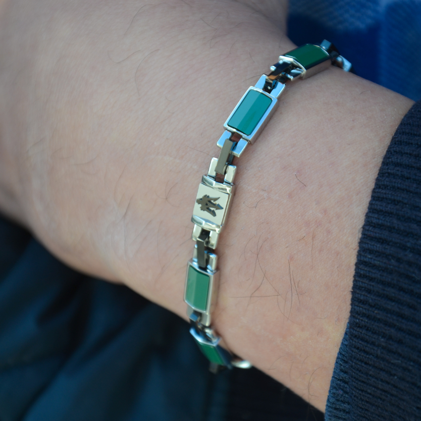 PULSEIRA MASERATI 'CERAMIC' AÇO E CERÂMICA 'JM425ATZ68'