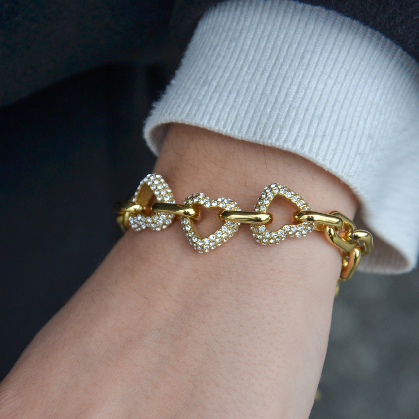 PULSEIRA GUESS 'BELOVED' AÇO DOURADO 'JUBB06012JWYGL'