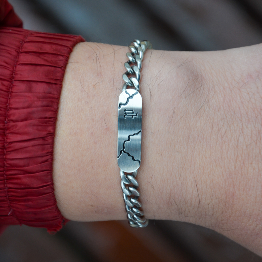 PULSEIRA POLICE 'FRACTURE' PRATEADO 'PEAGB0041201'