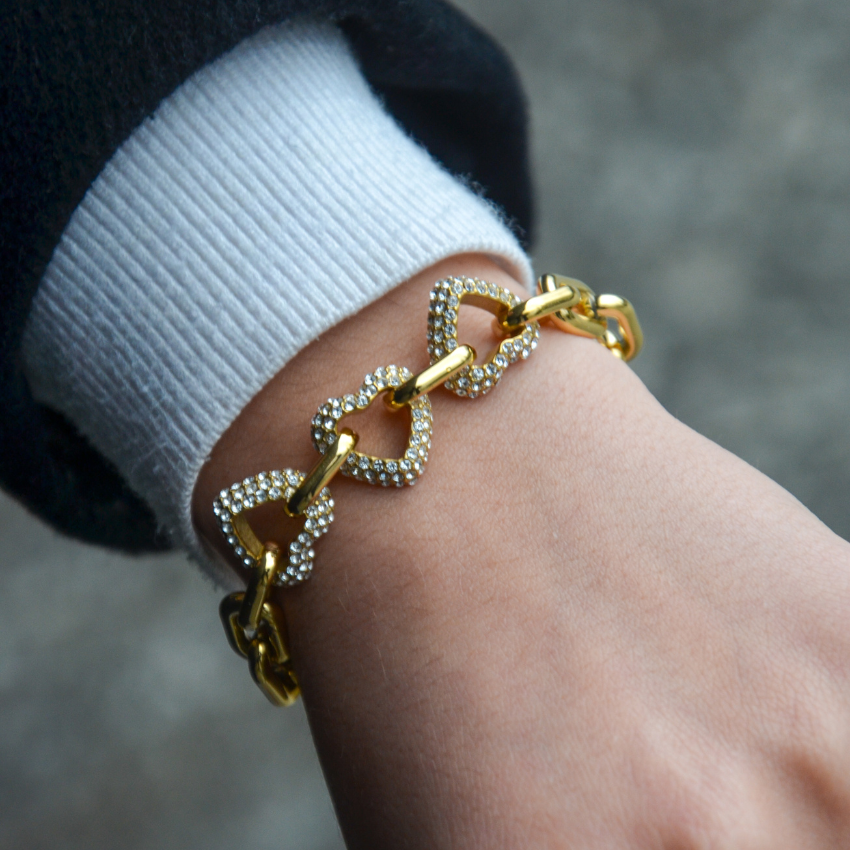 PULSEIRA GUESS 'BELOVED' AÇO DOURADO 'JUBB06012JWYGL'