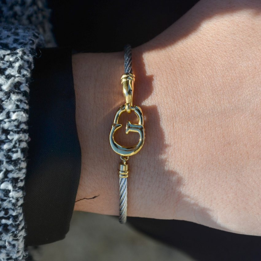 PULSEIRA GUESS 'KALYBE' AÇO BICOLOR 'JUBB05399JWYGRHS'