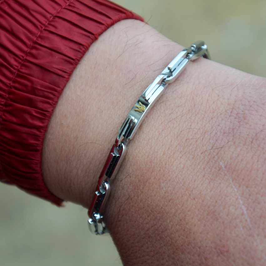 PULSEIRA MASERATI 'ICONIC' AÇO 'JM425AVD108'