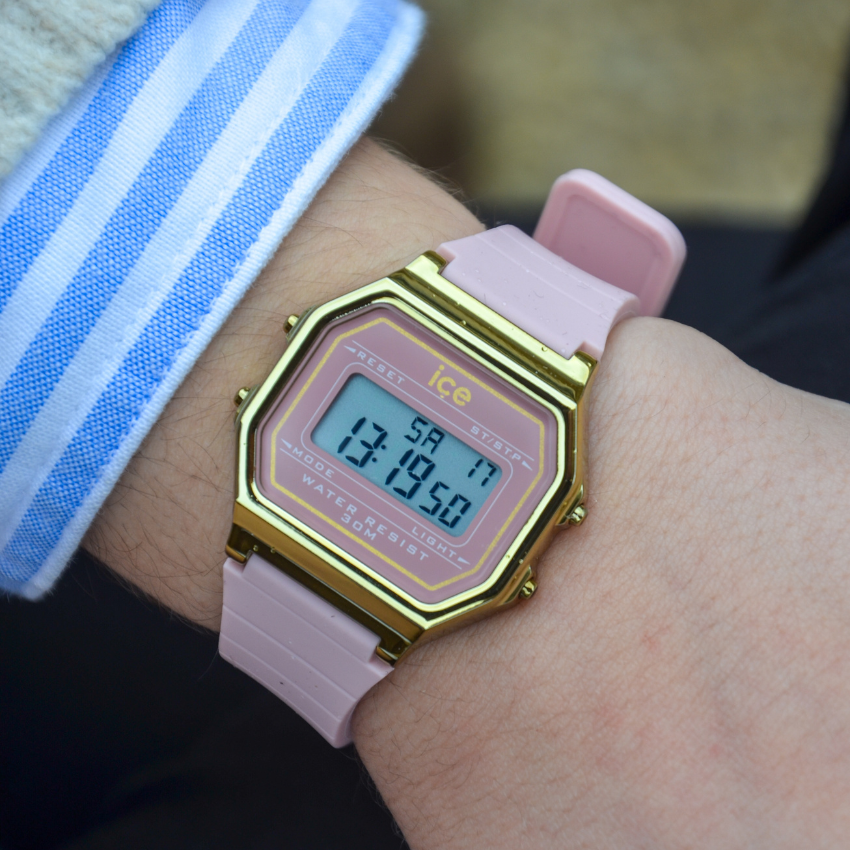 RELÓGIO ICE 'DIGIT RETRO' 'BLUSH PINK' '022056'