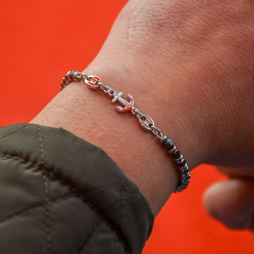 PULSEIRA 2JEWELS 'NAVY' AÇO PRATEADO E PEDRAS '232644'