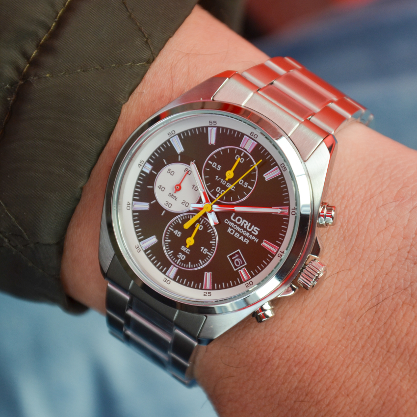 RELÓGIO LORUS 'MAN SPORTS' PRATEADO 'RM385JX9'