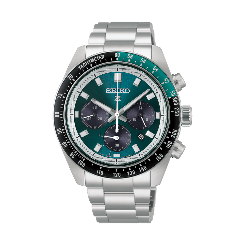 Seiko Prospex Speedtimer HBJ003P1 prateado com mostrador verde