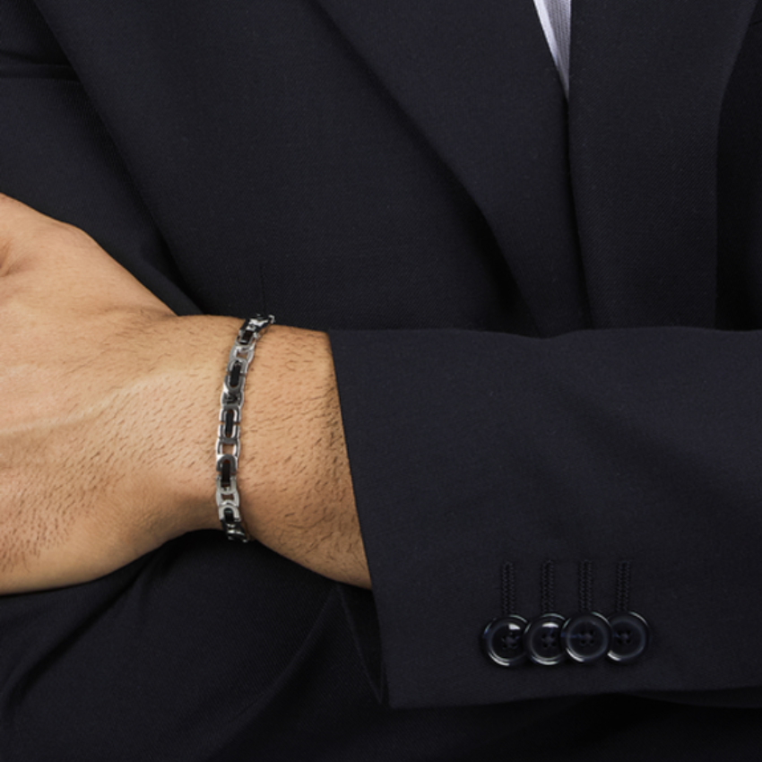 PULSEIRA MASERATI 'ICONIC' AÇO 'JM425AVD98'