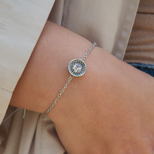 PULSEIRA GUESS UNIQUE SOLITAIRE AÇO PRATEADO 'JUBB03399JWRHS'